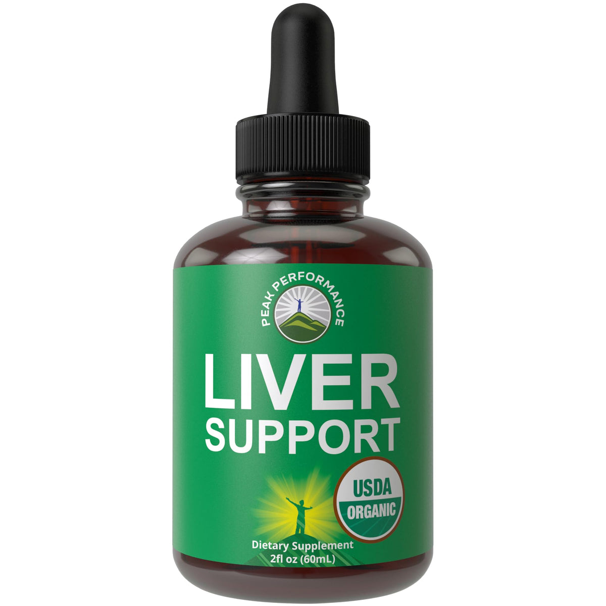 USDA Organic Liver Cleanse Detox & Repair. 6-in-1 Liquid Drops Supplement