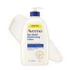 Aveeno Skin Relief Moisturizing Body Lotion Heals Very Dry, Sensitive Skin, Fast Absorbing Lotion with Soothing Triple Oat & Shea Butter Formula, Fragrance Free Lotion, Non-Comedogenic, 18 Fl Oz