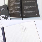 4 PCS Set Notebook Anime Cosplay Japan Anime Theme Writing Journal, Feather Pen, L Necklace & Book Chain Anime Accessories