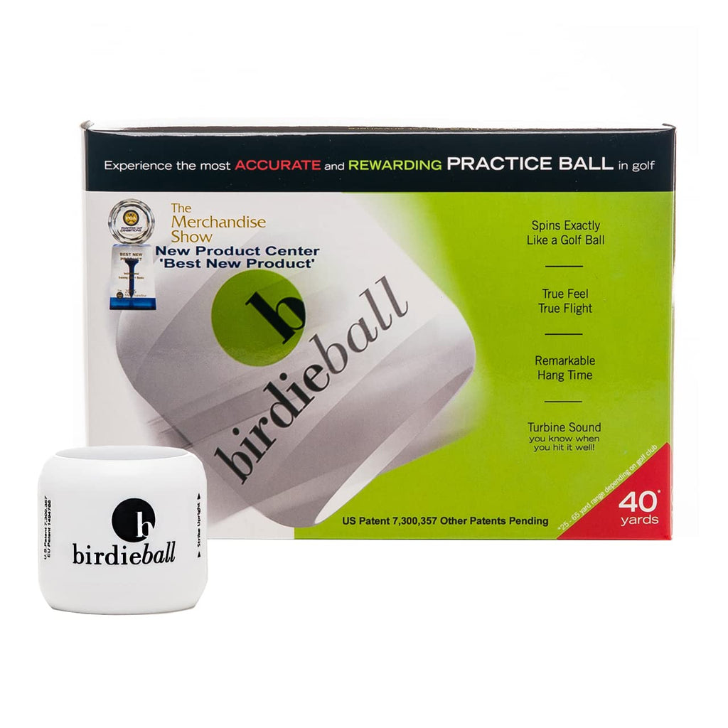 BirdieBall 12 Pack Practice Golf Balls, Limited Flight Practice Ball