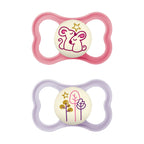 Buy now MAM Air Pacifier for Babies 6-16 Months, Extra Air Flow for Sensitive Skin, Glows in The Dark, Developed with Medical Experts, BPA-Free Skin Soft Silicone, 2 Count, with Sterilizer Case at indiglob india