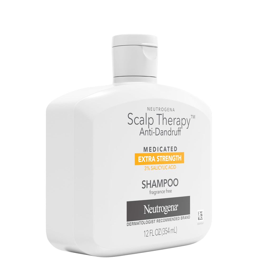 Buy now Neutrogena Scalp Therapy Anti-Dandruff Extra Strength Medicated Shampoo with 3% Salicylic Acid, Helps Prevent, Fight, & Control the Recurrence of Dandruff, Fragrance Free, 12 fl. oz at indiglob india