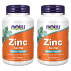 Buy now Now Foods, (2 Pack) Zinc, 50 mg, 250 Count (Pack of 2) at indiglob india