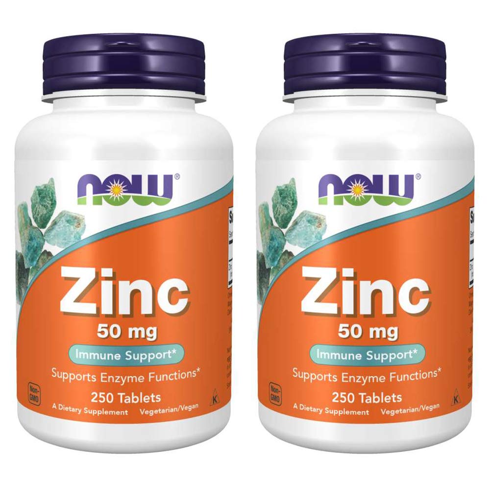 Buy now Now Foods, (2 Pack) Zinc, 50 mg, 250 Count (Pack of 2) at indiglob india