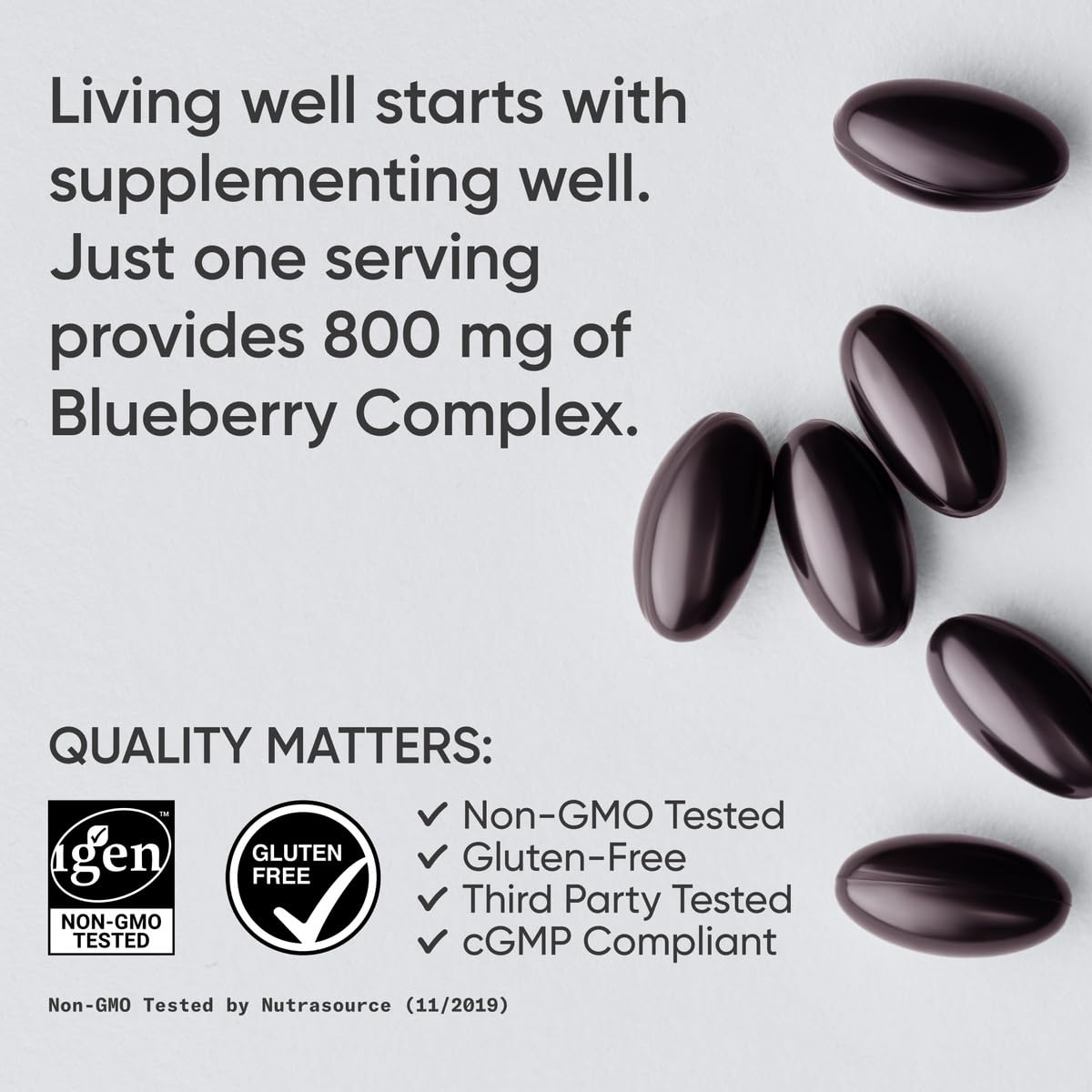 Sports Research® Blueberry Fruit Complex 800mg, 60 Softgels
