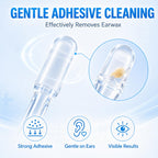 48 pcs Sticky Ear Cleaning Stick, Reusable Ear Cleaning Tools with Soft Rubber Head, Gentle Adhesive Ear Pick for Ear Wax Cleaning, Adhesive Ear Cleaning Sticks for All Ages