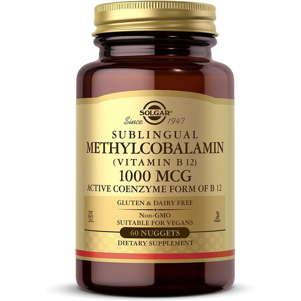 Solgar Methylcobalamin (Vitamin B12) 5000 mcg, 60 Nuggets - Cherry Flavor - Supports Energy Metabolism - Body-Ready, Active Form - Non-GMO, Vegan, Gluten Free - 60 Servings