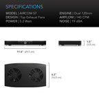 Buy now AC Infinity AIRCOM S7, Quiet Cooling Fan System 12" Top-Exhaust for Receivers, Amps, DVR, AV Cabinet Components at indiglob india