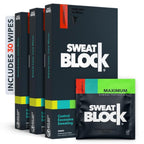 SweatBlock Maximum Clinical Strength Antiperspirant Wipes, Original 10 Ct | Stop Excessive Underarm Sweat with Up to 7 Days Protection Per Wipe, Hyperhidrosis Aid, Dermatologist Tested