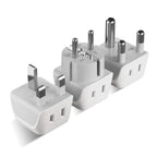 Buy now Ceptics Schuko Germany, France Plug Adapter, Dual Input - Ultra Compact Light Weight - Usa to Russia, South Korea Travel Adaptor Plug - Type E/F (3 Pack) at indiglob india