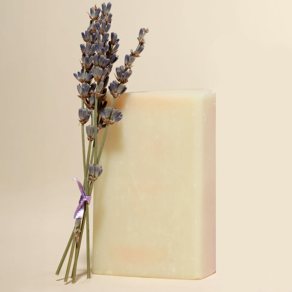 Dr. Natural Castile Bar Soap - Multipurpose Soap Bar with Anti-Acne Properties - For Face, Body and Hair - Sensitive Skin Body Wash - Lavender - 2 pcs