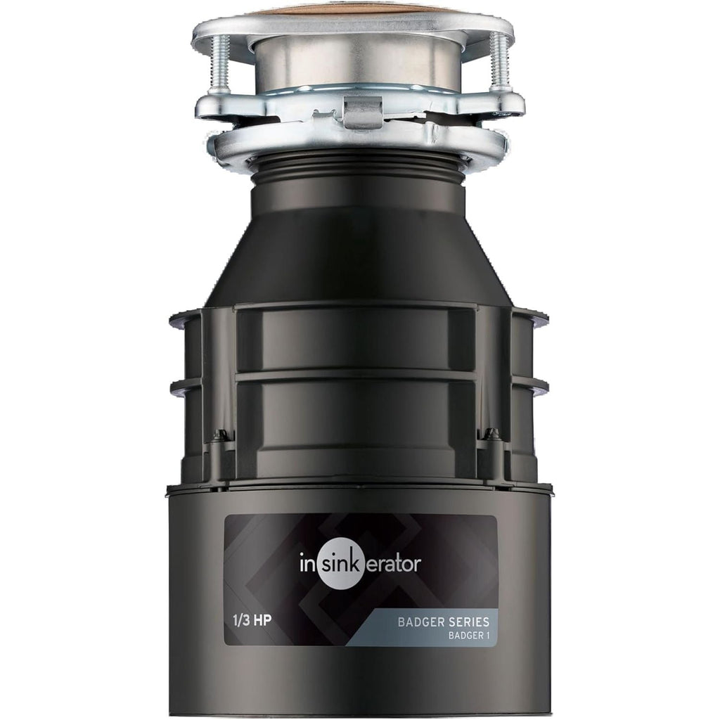 Buy now InSinkErator Garbage Disposal, Badger 1, Standard Series, 1/3 HP Continuous Feed, Black, Waterborne Grey Enamel Disposal at indiglob india
