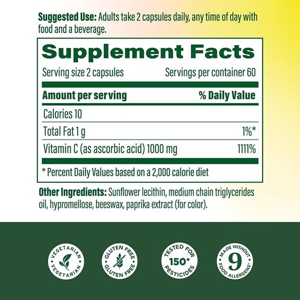 MegaFood Liposomal Vitamin C, Antioxidant & Immune Support, 120 Capsules