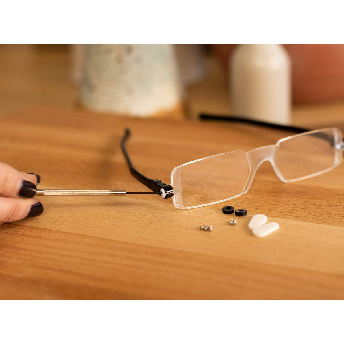 11pc Universal Compact Eye Glasses Repair Kit Case for Fixing All Kinds of Broken Glasses