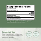 Pure Magnesium Glycinate 500mg Chelated High Absorption Magnesium for Sleep | Earth Harmony Chelated Magnesium Supplement, Glicinato de Magnesio
