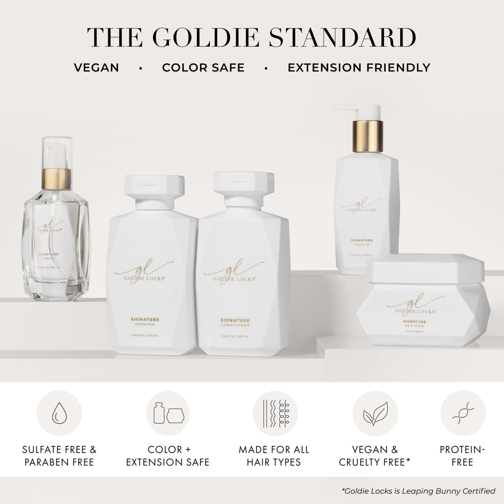 Goldie Locks Signature Leave-In Conditioner - Moisturizes and Controls Frizz - Lightweight Daily Hydration - Safe for Extensions & Color-Treated Hair - Protein-Free - 5.1 fl oz (Packaging May Vary)