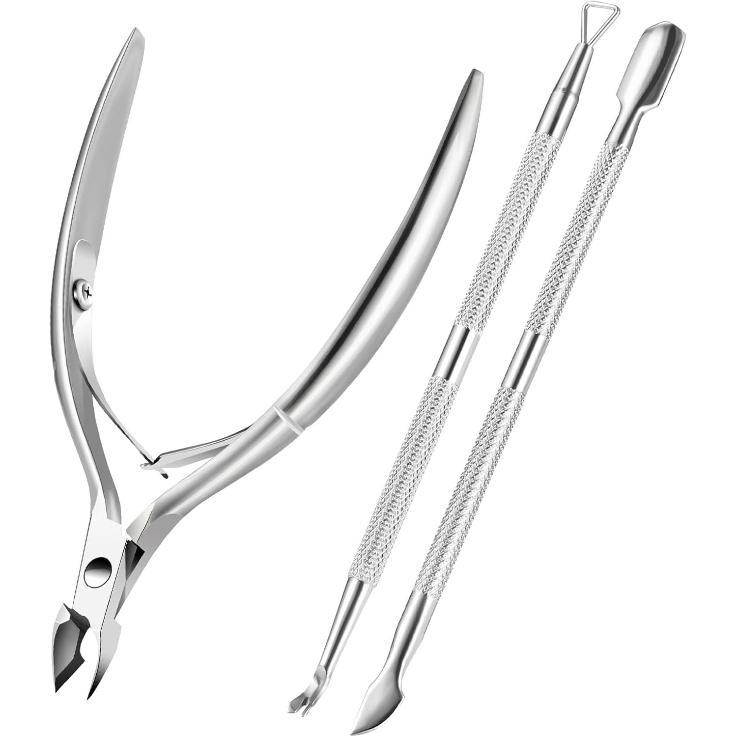 Buy now Cuticle Trimmer Cuticle Remover with Cuticle Pusher, XUNXMAS Professional Stainless Steel Durable Pedicure Manicure Tools Cutter Nipper Scissor Clipper for Fingernails and Toenails Dead Skin Black Silver at indiglob india