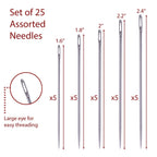 Coats & Clark 2 Pack - 1 Black and 1 White Dual Duty All Purpose Thread - 400 Yards Each Spool - Bundled with 25 Assorted Hand Needles