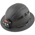 Buy now Klein Tools 60347 Hard Hat, Vented Full Brim, Class C, Premium KARBN Pattern, Rechargeable Lamp, Padded Sweat-Wicking Sweatband, Top Pad at indiglob india