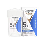 Degree Clinical Antiperspirant Deodorant Soft Solid, Shower Clean, 1.7 oz | For stress sweat, Helps keep you dry & confident, With 96H protection, soft solid