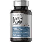 Horbäach Methyl Folate Supplement | 1000 mcg | 200 Capsules | 5-MTHF