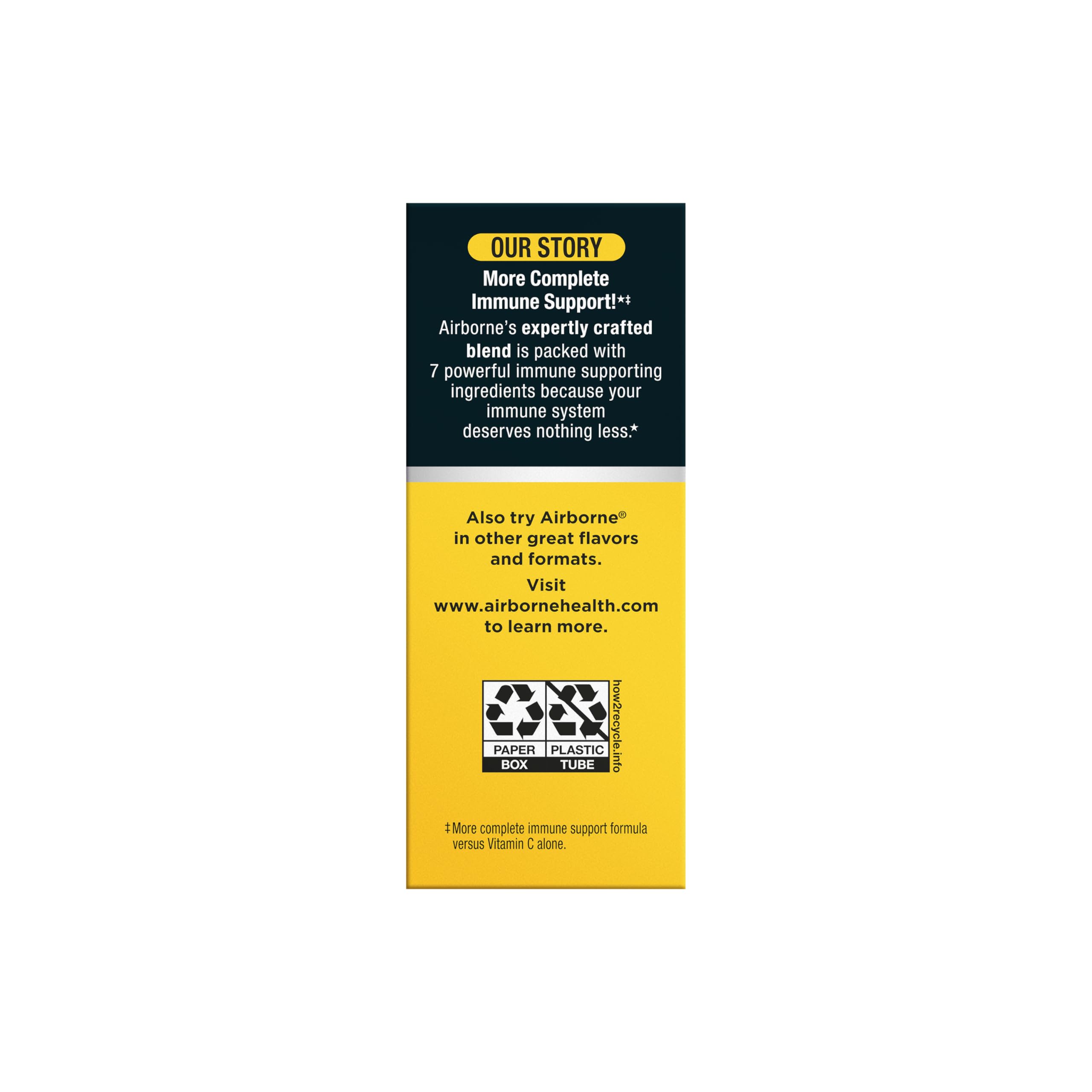Airborne Immune Support Effervescent Tablets, Zesty Orange Flavor - 30ct with 1000mg Vitamin C + Vitamins A, D, E, Zinc, Selenium, Manganese & Herbal Blend - Sugar‑Free, Gluten‑Free