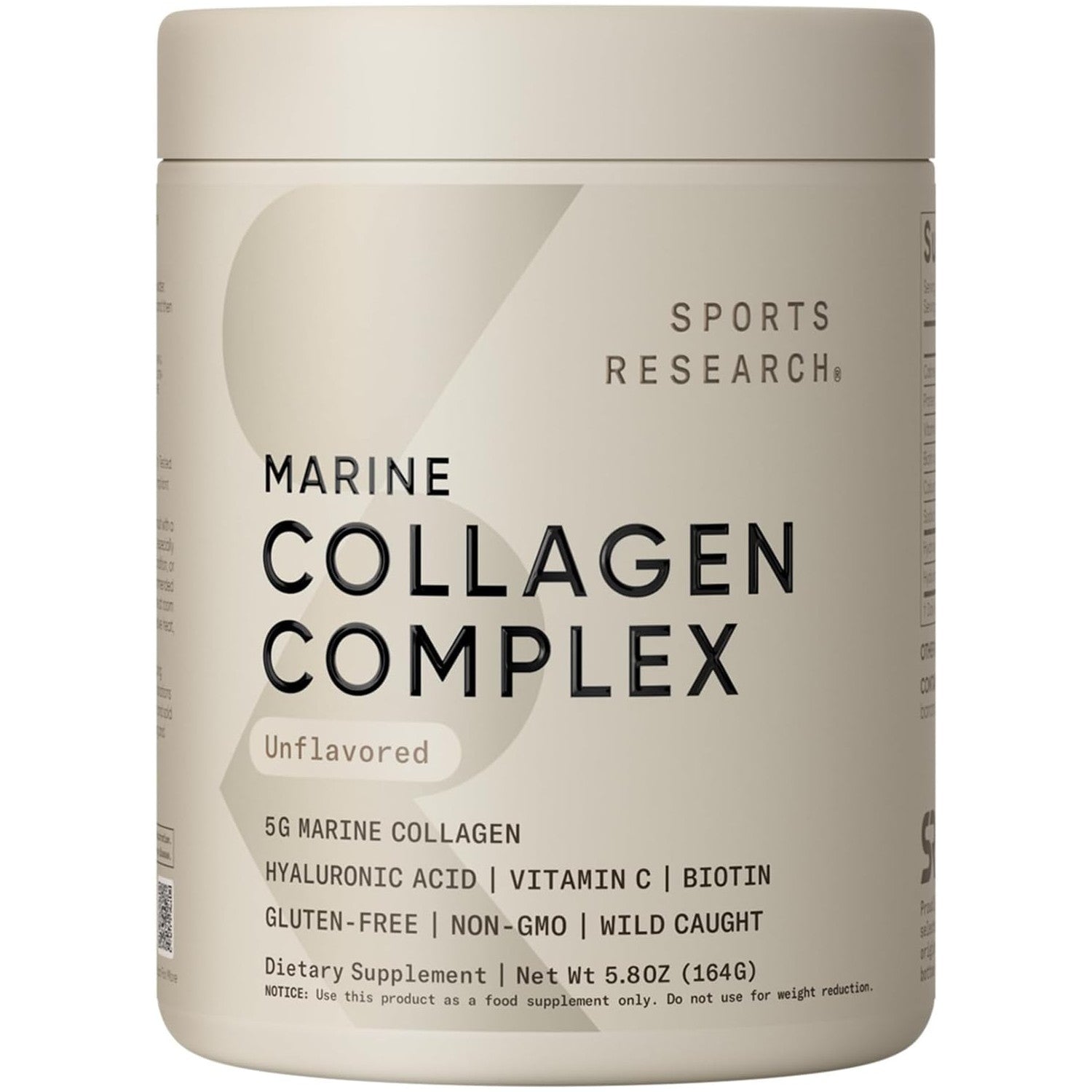 Buy now Sports Research Marine Collagen Peptides Powder - Sourced from Wild-Caught Fish, Pescatarian Friendly, Keto Certified & Non-GMO Verified - Easy to Mix in Water or Juice! (34 Servings) Unflavored 5.75 Ounce (Pack of 1) at indiglob india