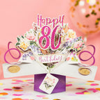 Happy 80th Birthday Pop-Up Greeting Card Original Second Nature 3D Pop Up Cards