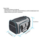 Airline Approved Pet Carrier, Large Soft Sided Pet Travel TSA Carrier 4 Sides Expandable Cat Collapsible Carriers with Removable Fleece Pad and Pockets for Cats Dogs and Small Animals