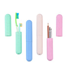 Muslih 4 Pack Toothbrush Travel Case, Toothbrush Holder with Ventilation Holes, for Travel, Home, Business, School, Camping