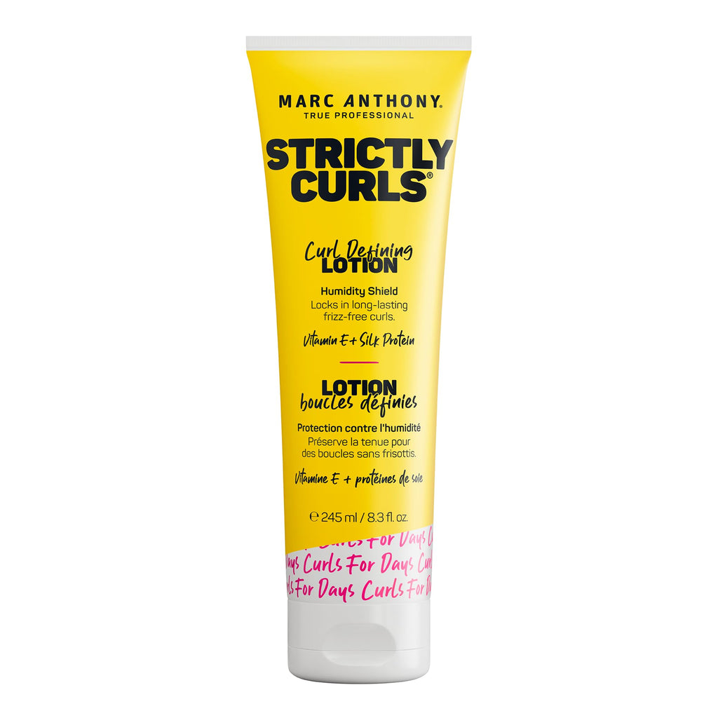 Marc Anthony Strictly Curls Defining Lotion - Light Gel - Curly & Wavy Hair | Frizz Taming Styling Hair Cream-Gel for Long Lasting Curl Definition, Bounce & Shine for Fine to Medium Curls & Waves