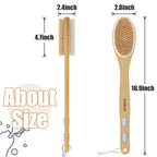 Back Scrubber for Shower,Bath Brush with Long Handle,Men and Women (Blue) | Bath Brush Body Exfoliator for Wet or Dry Brushing