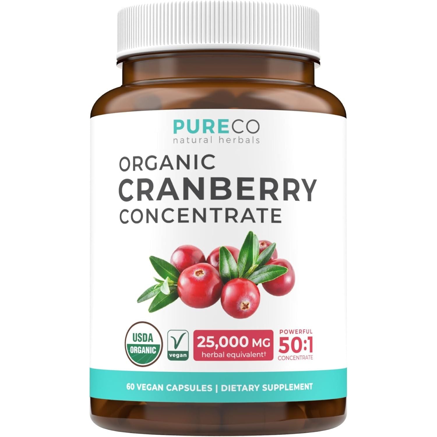 Buy now Organic Cranberry Pills - 50:1 Concentrate Equals 25,000mg of Fresh Cranberries (Vegan) for Urinary Tract Health & Kidney Cleanse - Cranberry Pills for Women - UTI Support Supplement - 60 Capsules at indiglob india