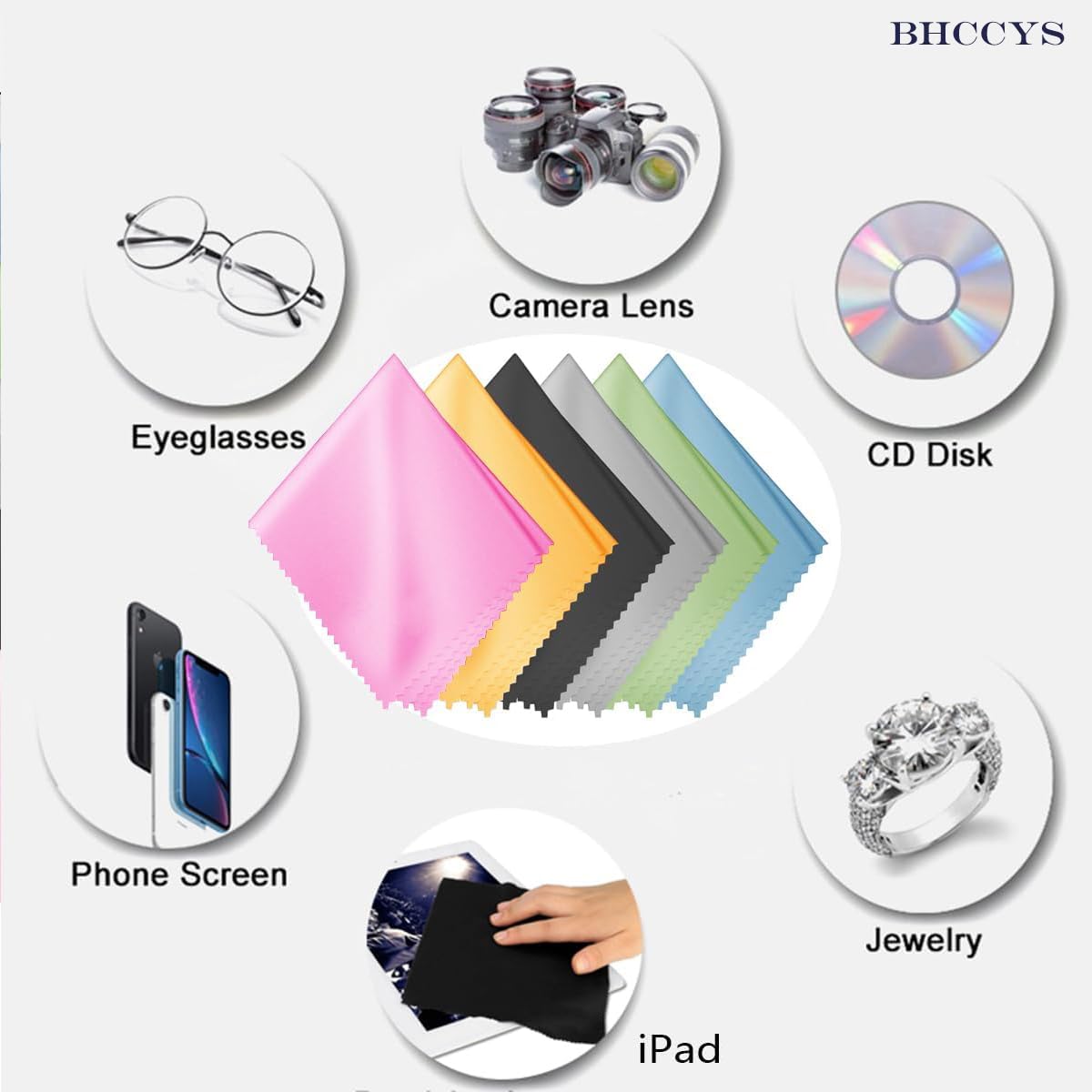 Glasses Cleaning Cloths(12 pcs),Microfiber Eyeglass Cleaner Cloth, Lens Wipes Cloth for Cleaning Eyeglasses, Cell Phones, Screens, Lenses, Electronics and All Delicate Surface