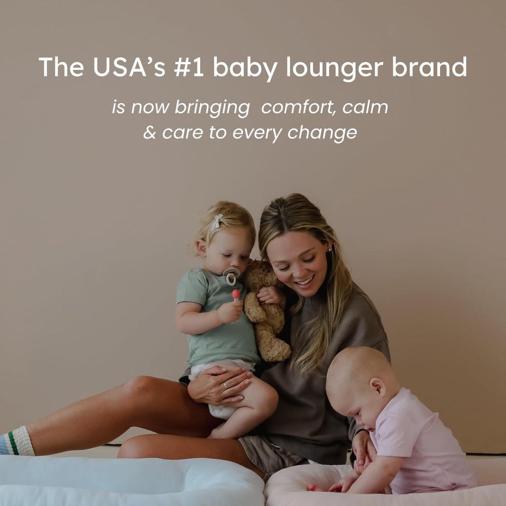Buy now Snuggle Me?? Baby Changing Pad - Soft PU Foam Diaper Changing Pad for Dresser, Scandi-Inspired with Wooden Base in Light Oak Finish, Wipe-Clean Surface & Safety Strap (27.6" ?? 18.9" ?? 3.9") at indiglob india