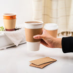 Karat [1,000 ct] Coffee Cup Sleeves Traditional Corrugated Coffee Cup Jackets for 10 oz to 24 oz Cups, Recyclable & Disposable (C5300 Kraft)