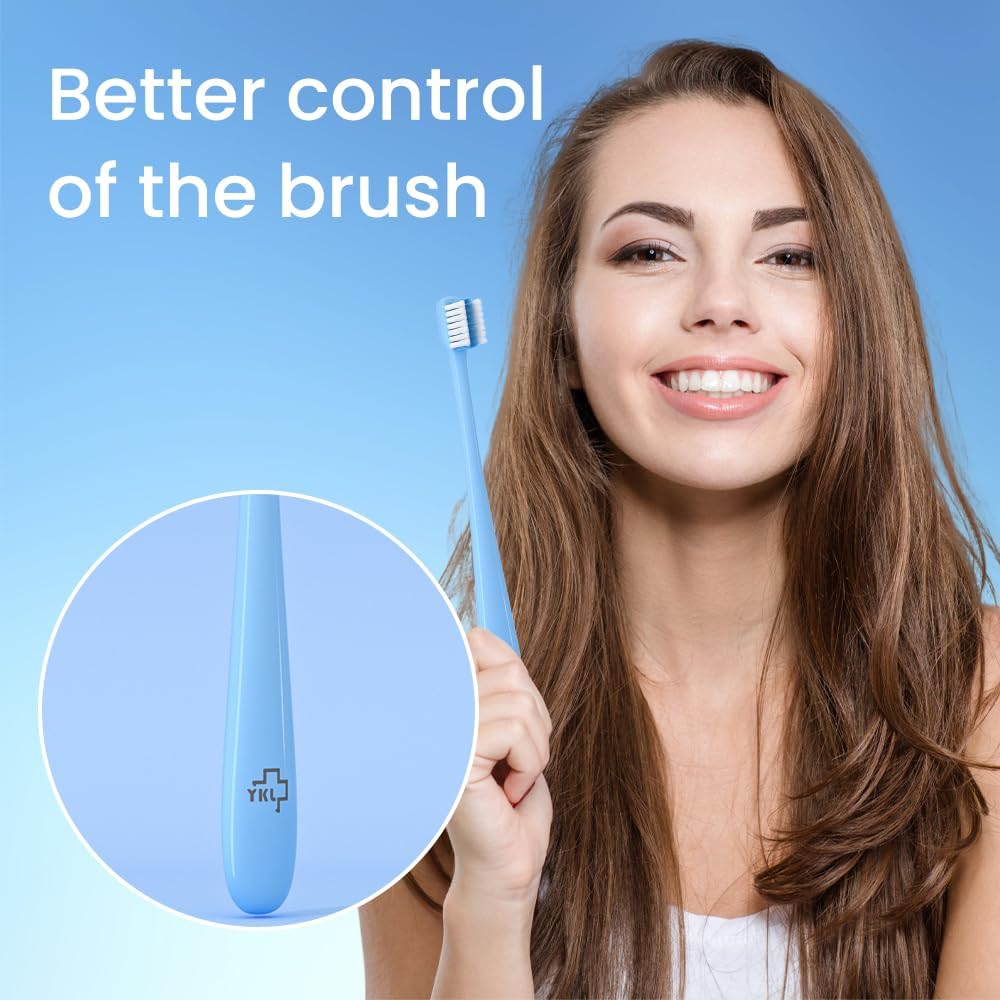 Buy now Y-Kelin V-Shaped Orthodontic Toothbrush for Braces Brackets 4 Count (Pack of 1) Soft Bristle with Inter Dental Brush at indiglob india