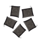Buy now Patu Zipper Mesh Bags, Size M / A6, 5 Pieces, Beauty Makeup Cosmetic Accessories Organizer, Travel Toiletry Kit Set Storage Pouch, Black at indiglob india