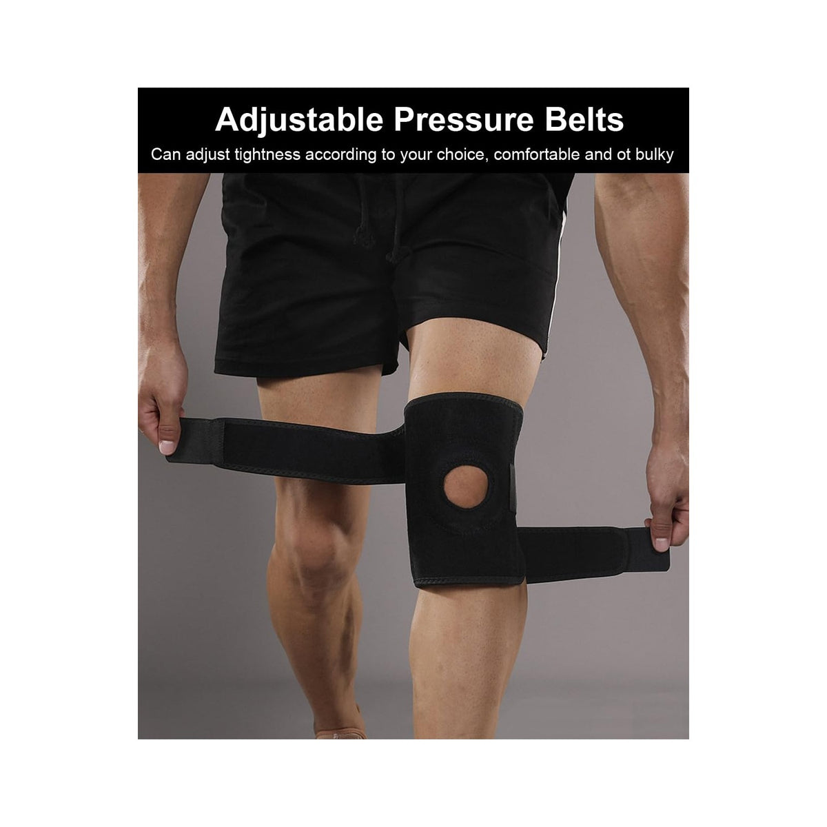 SUJAYU Knee Brace for Women Men with Side Stabilizers, 2 Pack Knee Braces for Knee Pain ACL MCL Arthritis Joint Pain Relief, Adjustable Compression Sleeve Patellar Tendon Support Strap