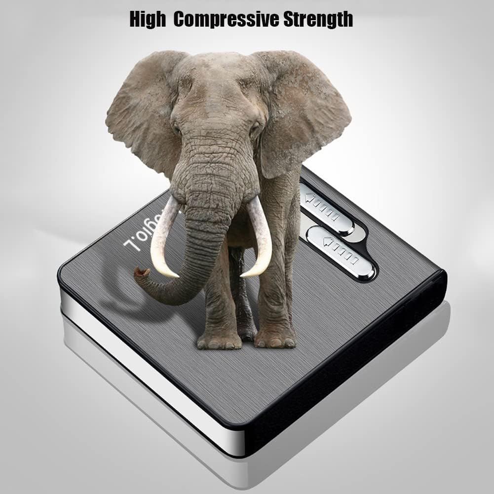Buy now Full Pack 20 Regular Cigarettes Case Box Automatic Ejection Holder with Dual Arc Lighter USB Rechargeable, Flameless, Windproof,Moisture-Proof,Silver at indiglob india