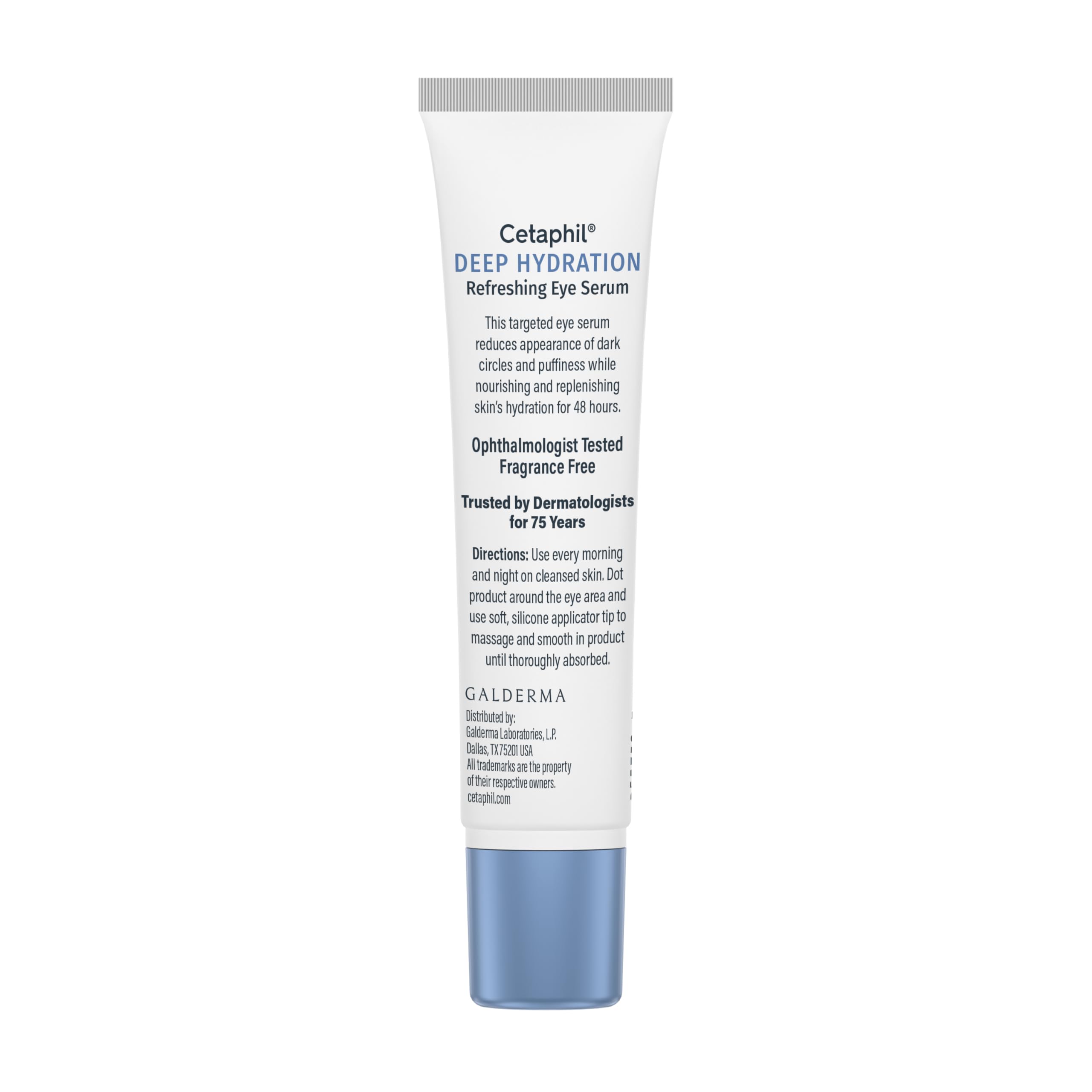 Cetaphil Deep Hydration Refreshing Eye Serum, Dark Circles, 0.5 fl oz | 48-Hour Hydrating Under Eye Serum, Reduces Dark Circles & Puffiness, Hyaluronic Acid, Vitamin E & B5, Dermatologist Tested