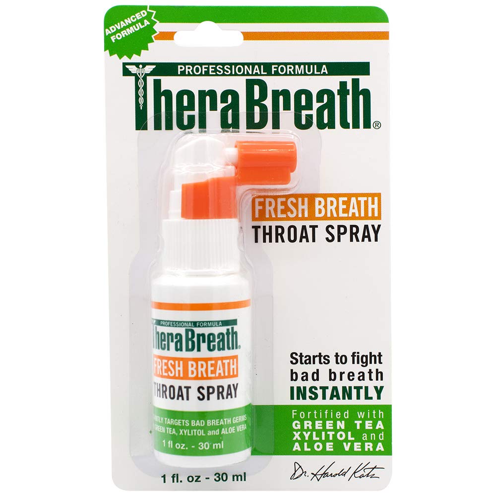 Buy now TheraBreath Fresh Breath Professional Formula Throat Spray with Green Tea, 1 Ounce Default at indiglob india