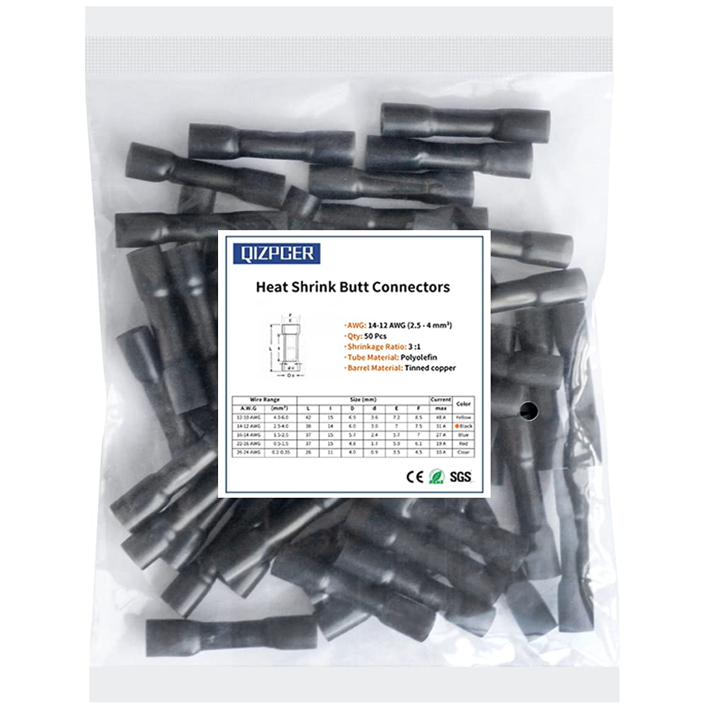 Buy now Heat Shrink Butt Connectors, 22-16 AWG 100 Pcs Red Marine Grade Insulated Crimp Wire Connectors, Waterproof Electrical Connectors Butt Splice for Boat Truck Wiring 14-12 AWG at indiglob india