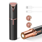 Flawless Facial Hair Removal for Women, Portable Painless Hair Remover Device, Rechargeable, with 4 Replacement Heads, for Face, Upper Lip and Chin