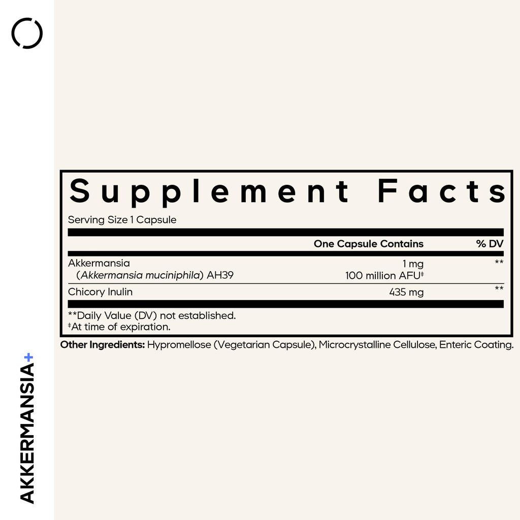 Codeage Akkermansia Muciniphila, 100M AFU, Chicory Inulin, 90 Capsules | Akkermansia muciniphila 100 million AFU with chicory inulin prebiotic. Three-month supply, 90 shelf-stable capsules.