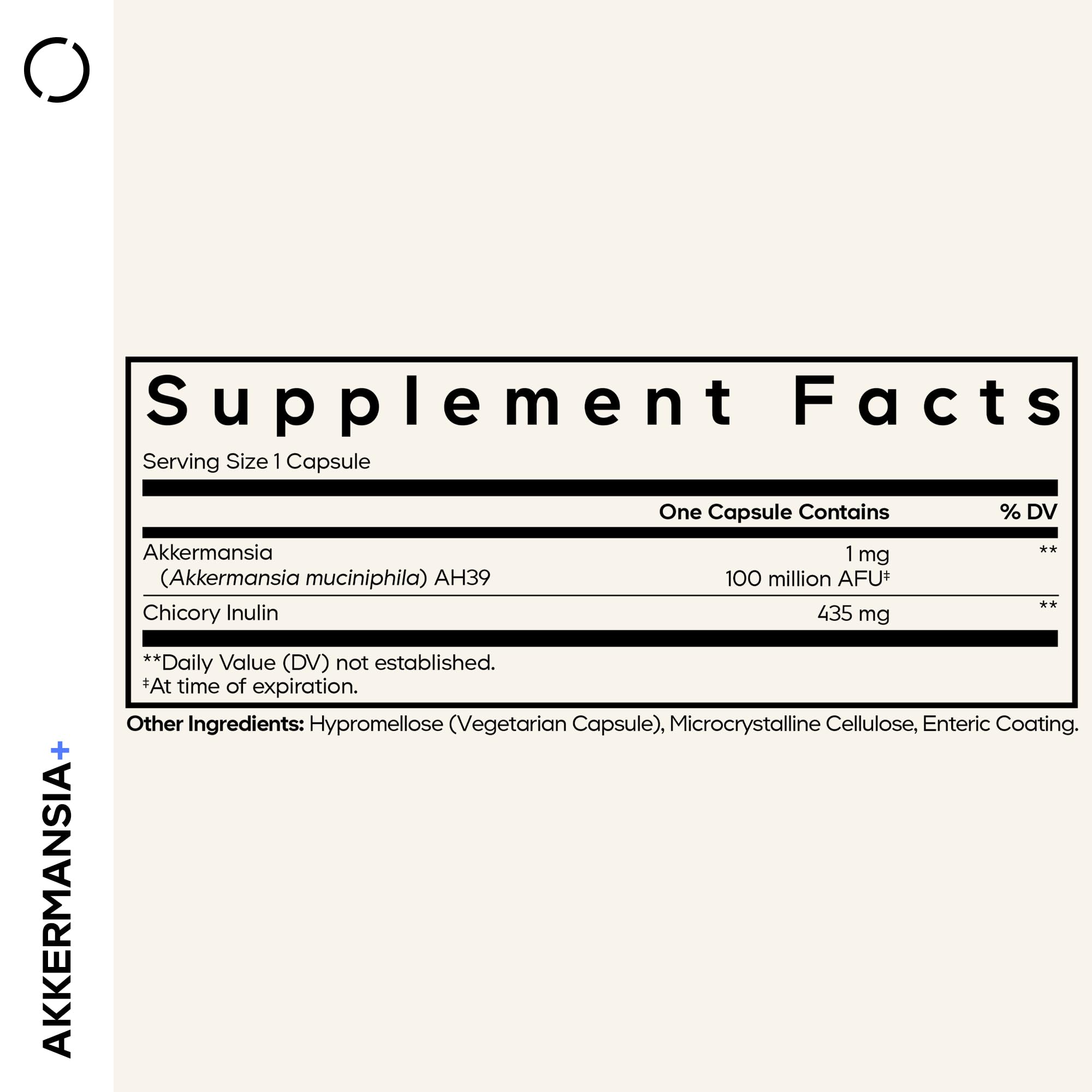 Codeage Akkermansia Muciniphila, 100M AFU, Chicory Inulin, 90 Capsules | Akkermansia muciniphila 100 million AFU with chicory inulin prebiotic. Three-month supply, 90 shelf-stable capsules.