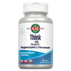KAL Think Magnesium L-Threonate 2000 mg | Learning, Brain Health & Memory Function Support w/Magtein | Vegan, No Gluten & Non-GMO | 60 Tablets
