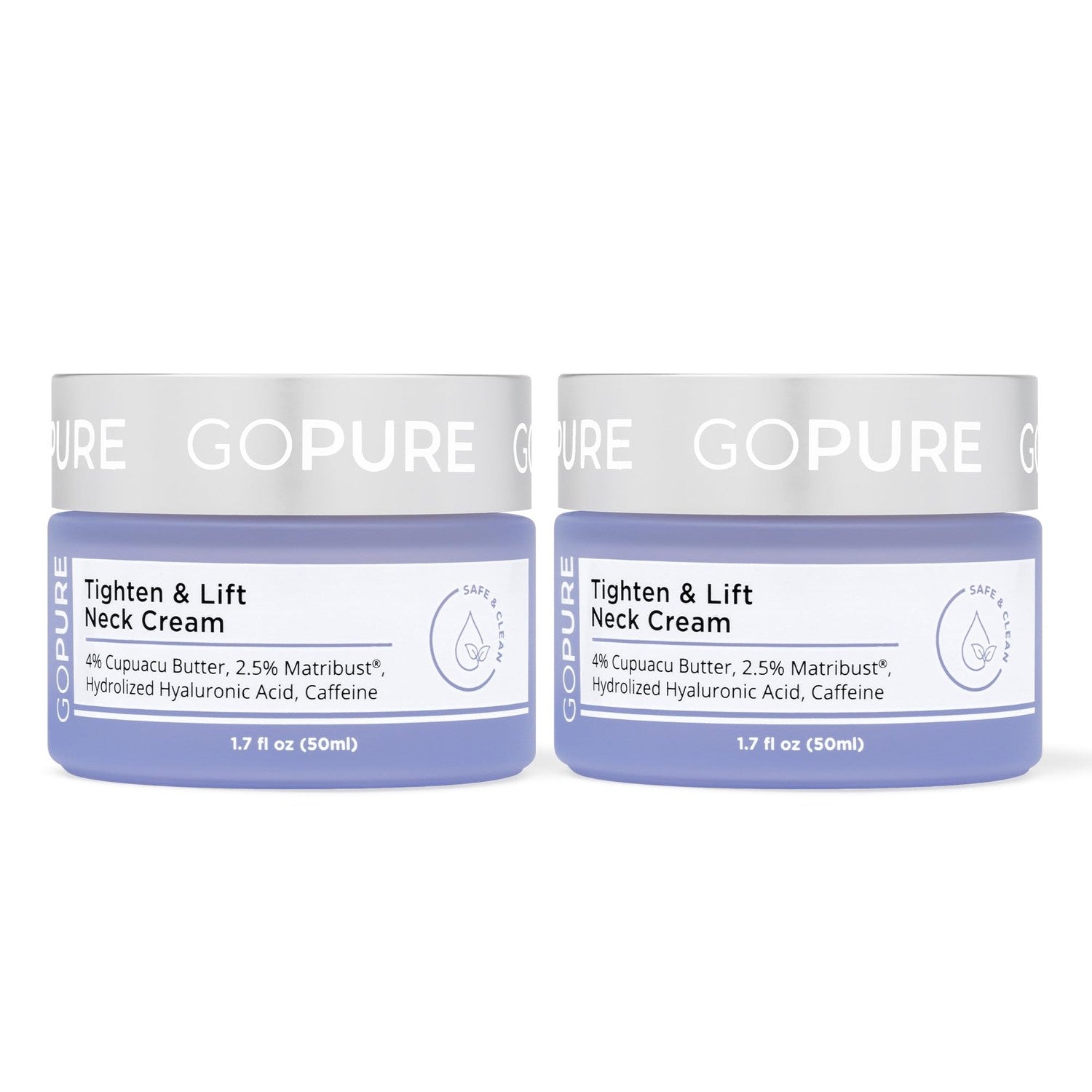 goPure Tighten & Lift Neck & Chest Moisturizer Cream for Visibly Firming, Tightening and Lifting the Look of Wrinkles & Crepey Skin, 1.7oz