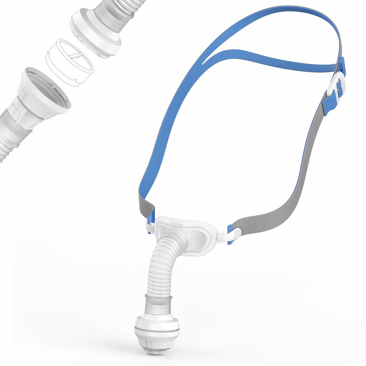 Medihealer P10 Connector Set for AirMini, Including P10 Connector for Airmini and Headgear Compatible with Airfit P10, Great-Value CPAP Supplies(No Cushion)