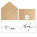 SPIRITDUST 52-pack Thank You Cards Bulk with Kraft Envelopes & Matching Stickers, 3.5x5 Inches, Minimalist Design | Perfect for Business, Weddings, Baby & Bridal Showers, Graduations & Funerals.